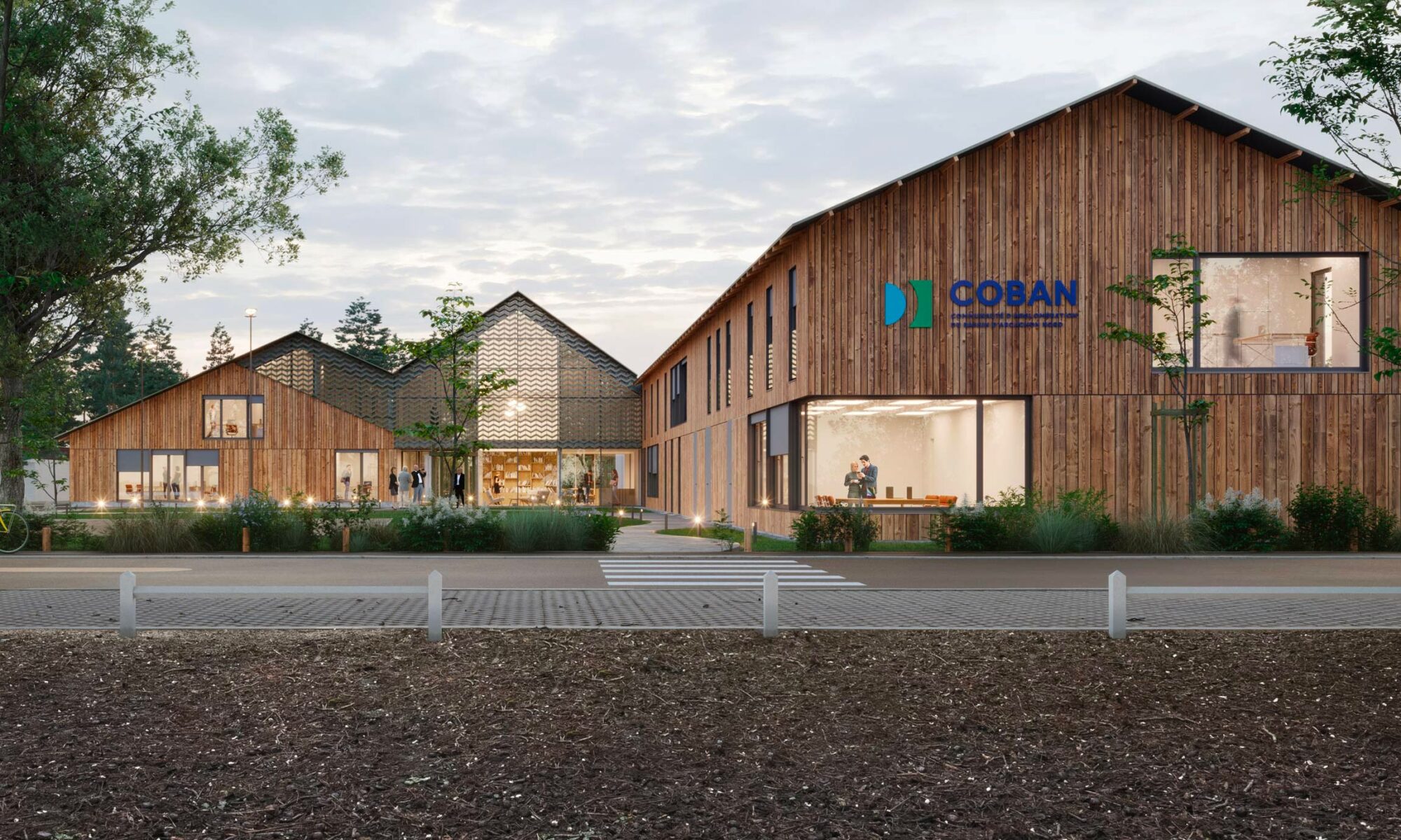 Photo du projet du futur Siège de la COBAN après travaux de réhabilitation et d'aménagement