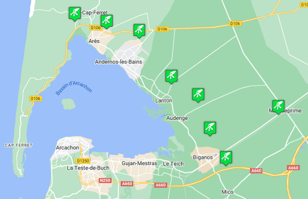 Carte 8 Déchèteries logo vert
