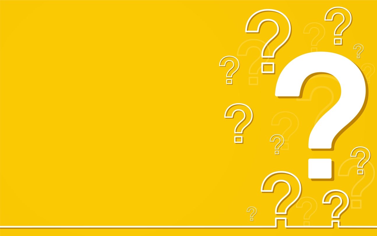 Visuel jaune - Point d'interrogation Question