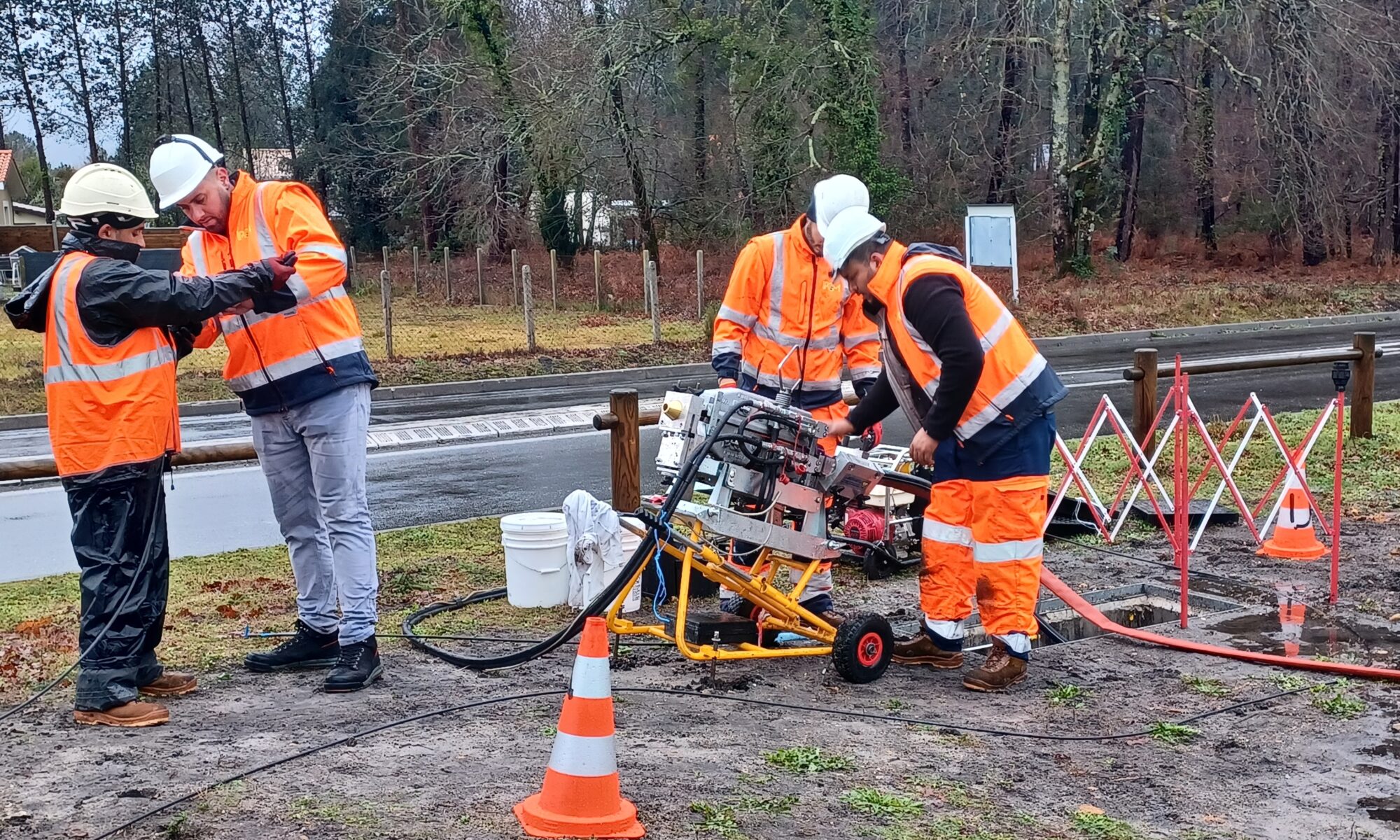 Installation de la fibre sur le territoire de la COBAN - Travaux - Février 2023